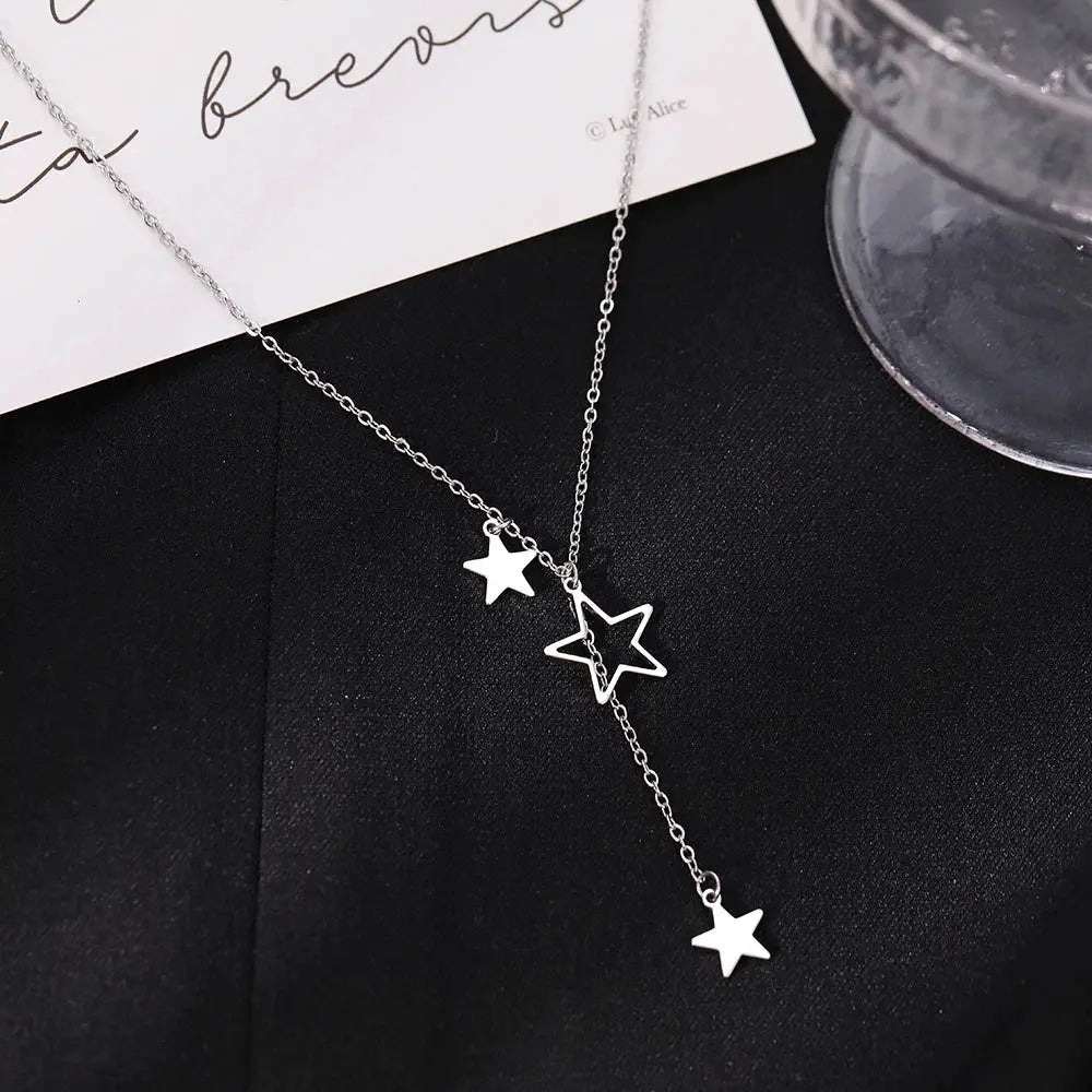StellarLane Stainless Steel Star Tassel Necklace Everyday Wear Durable Jewelry For Women