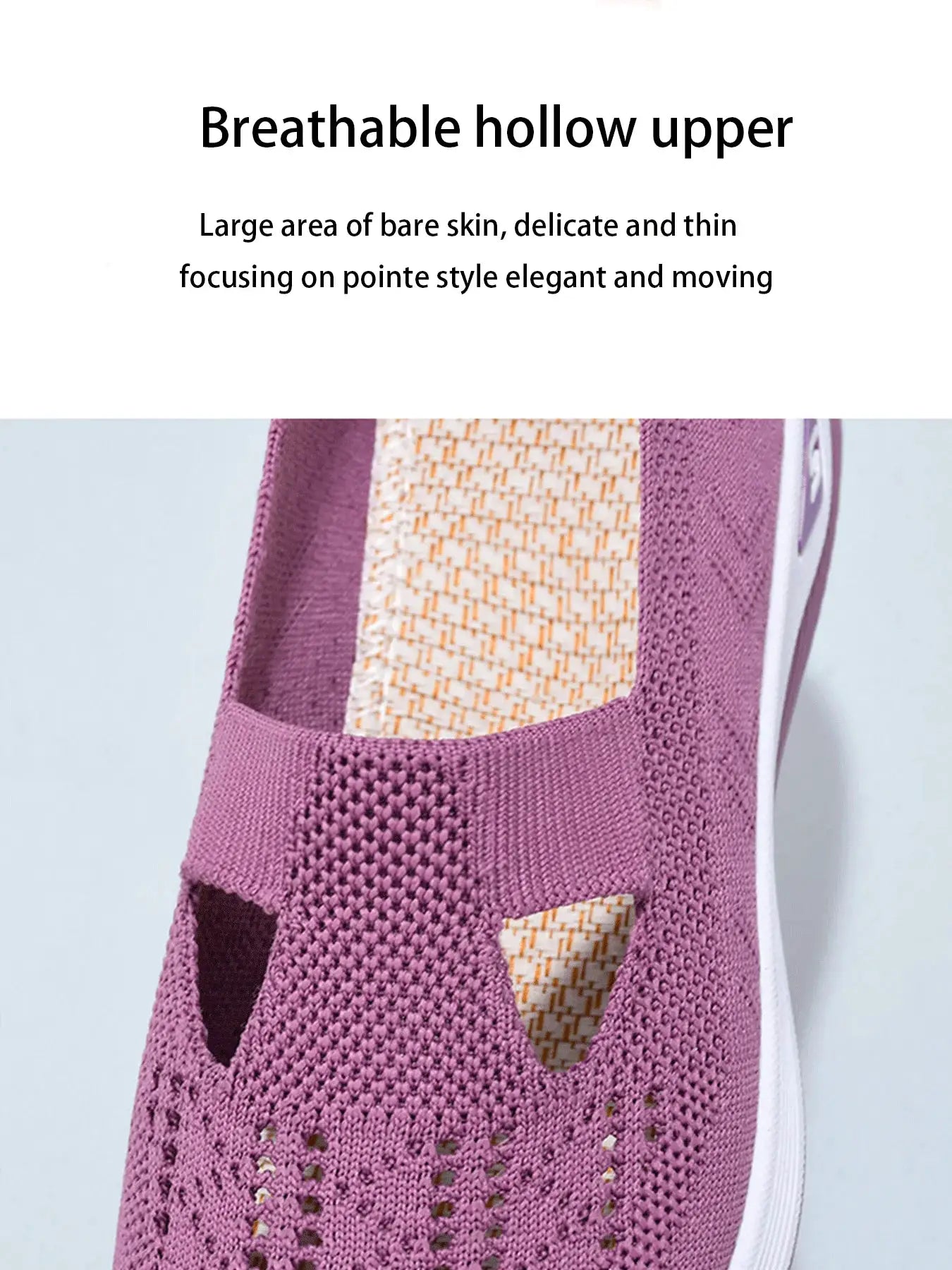 AeroStride Women Breathable Knit Sneakers Slip On Lightweight Air Mesh Upper Casual Comfort For Summer Everyday Wear