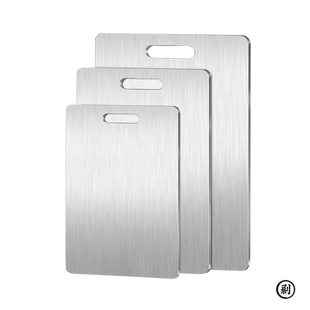 Stainless Steel Double Sided Cutting Board For Kneading Dough And Kitchen Prep Hygienic Antibacterial Surface