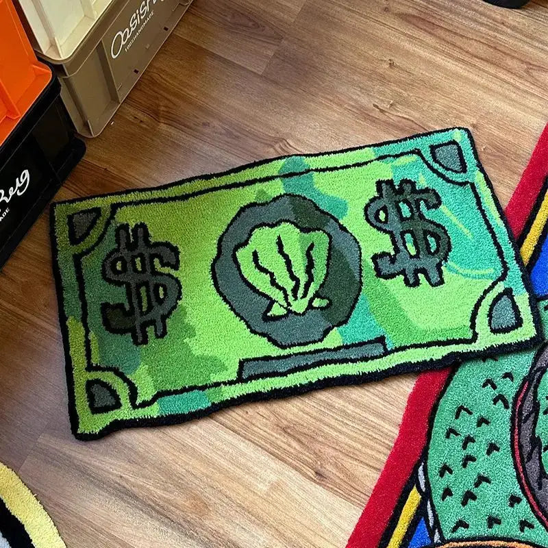 Coin Decorative Carpet 100 Polyester Modern Door Mat Bedside Blanket Bathroom Floor Mat For Home Entryway