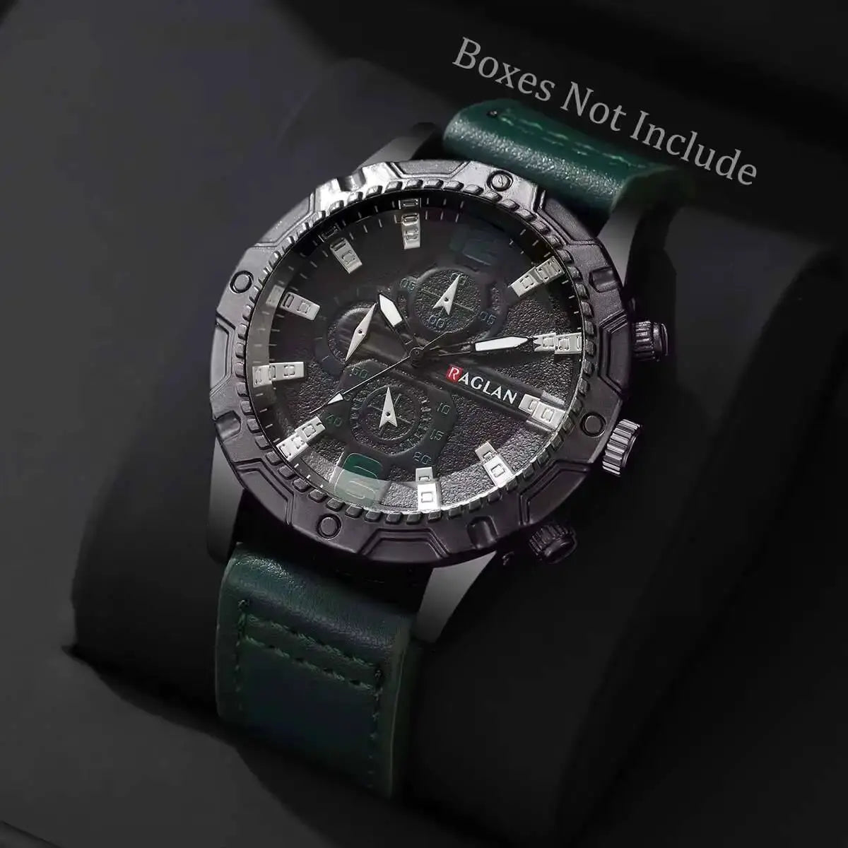 Mens Leather Strap Quartz Watch Large Dial Casual Sports Wristwatch With Arabic Numeral Markers