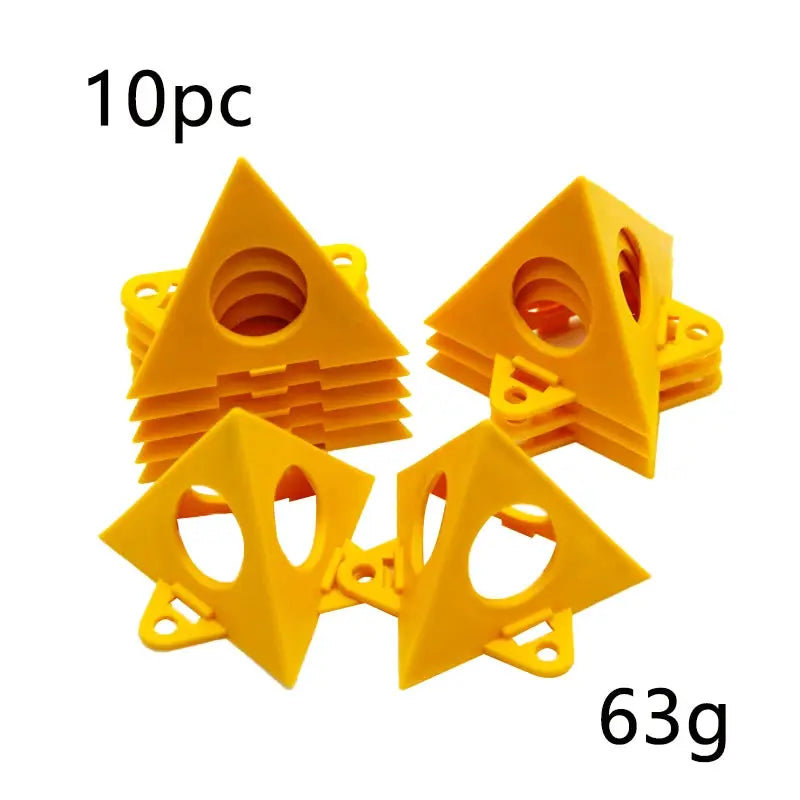 10 Piece Pyramid Shaped Triangular Bracket Set for Woodworking Paint and Spray Applications