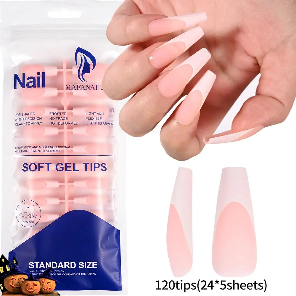 Nailuxe Light Pink Press On Nails Short To Medium Square Full Cover Tips 100 Piece Set For Hands And Feet