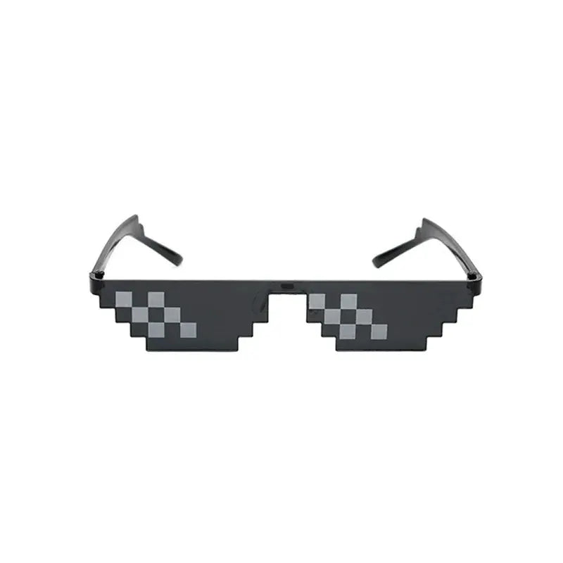Mosaic Pixelated Sunglasses Unisex Party Vintage Eyewear For Men Women Cool Funny Shades