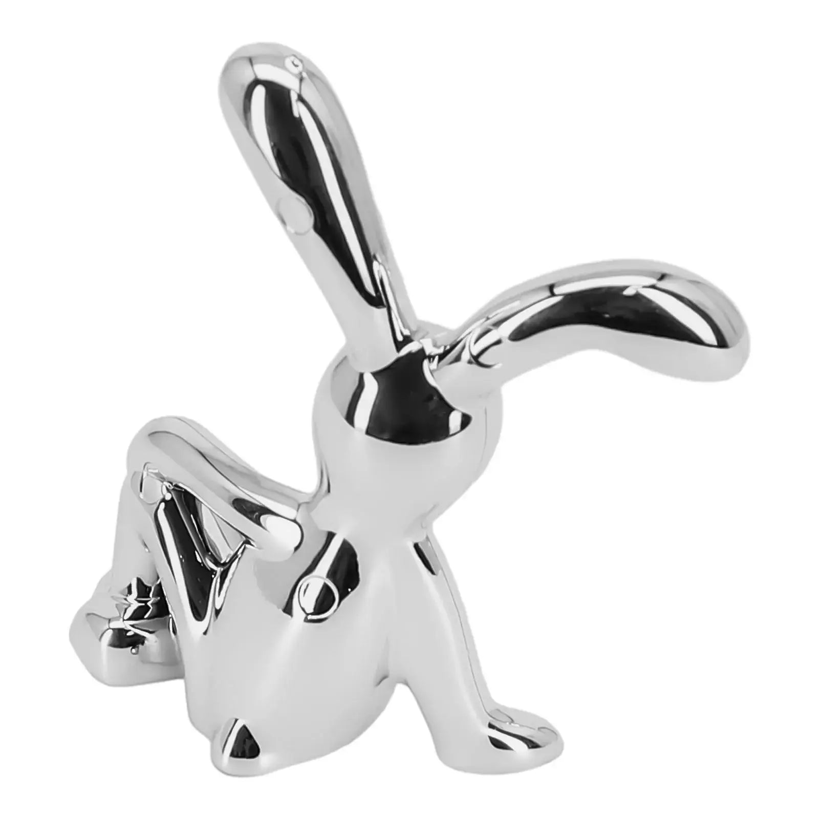 Chrome rabbit figurine for car interior center console, Simples Market.