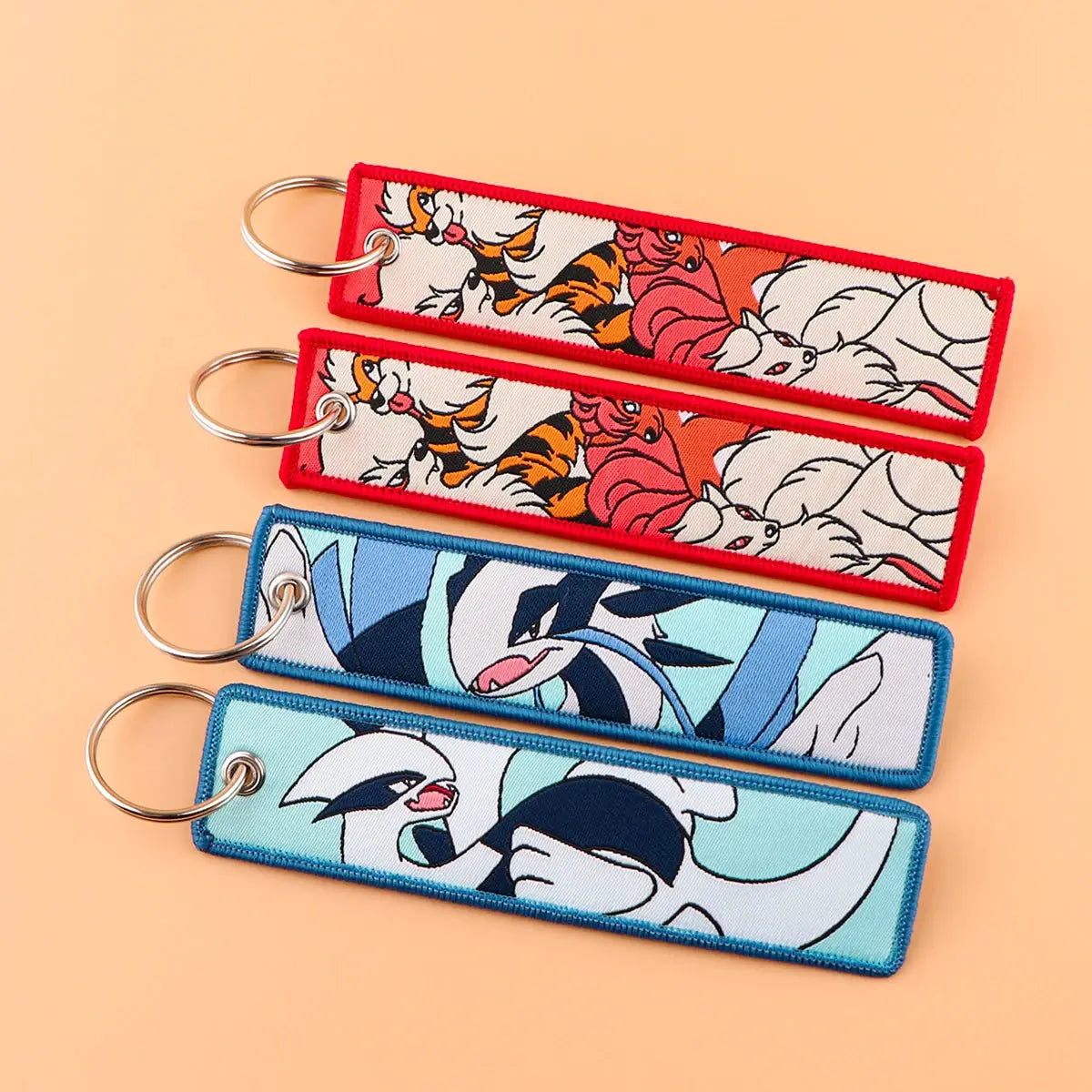 Gengar and Mewtwo Anime Keychain Zinc Alloy Double Sided Key Tag for Keys Car Motorcycle Gift for Men Women