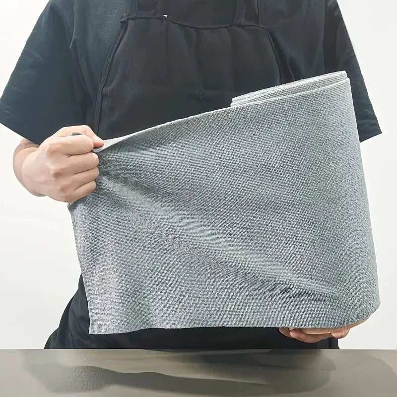 Reusable gray microfiber kitchen towels, 1 roll/20 pcs