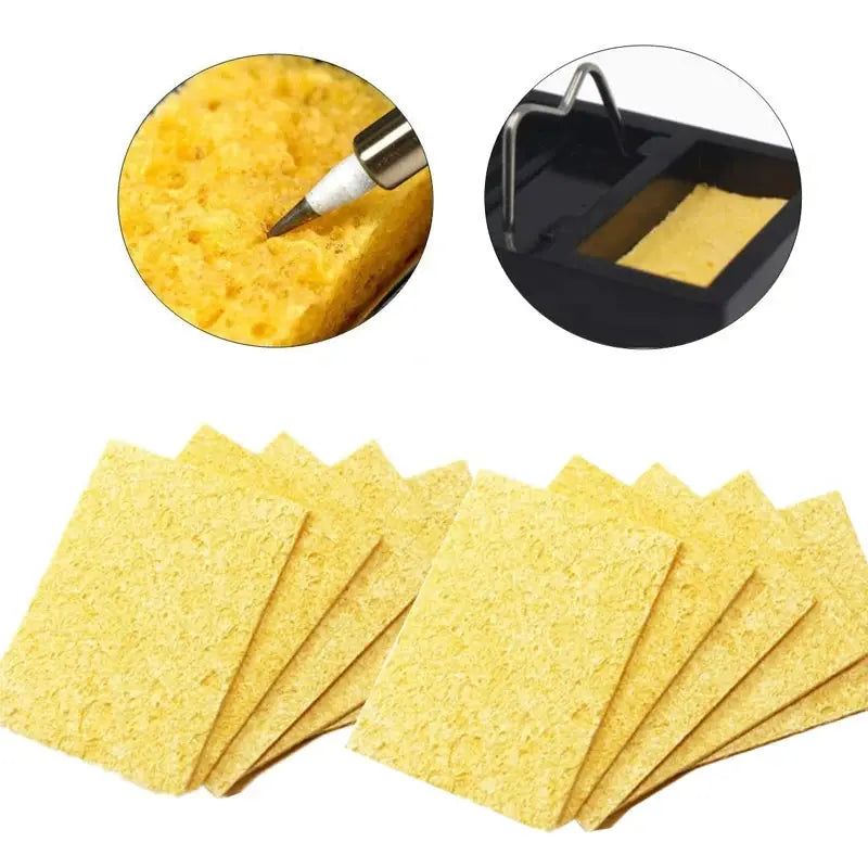 Yellow Cleaning Sponge For Soldering Iron Tips High Temperature Resistant Pack Of 5 Or 10