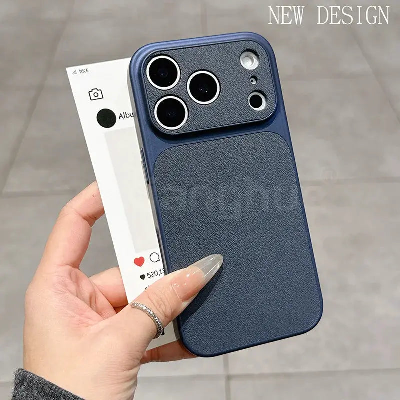 LuxCase Leather Texture Luxury Case for iPhone 17 Series Air Pro Max Ultra Thin Matte Soft Shell