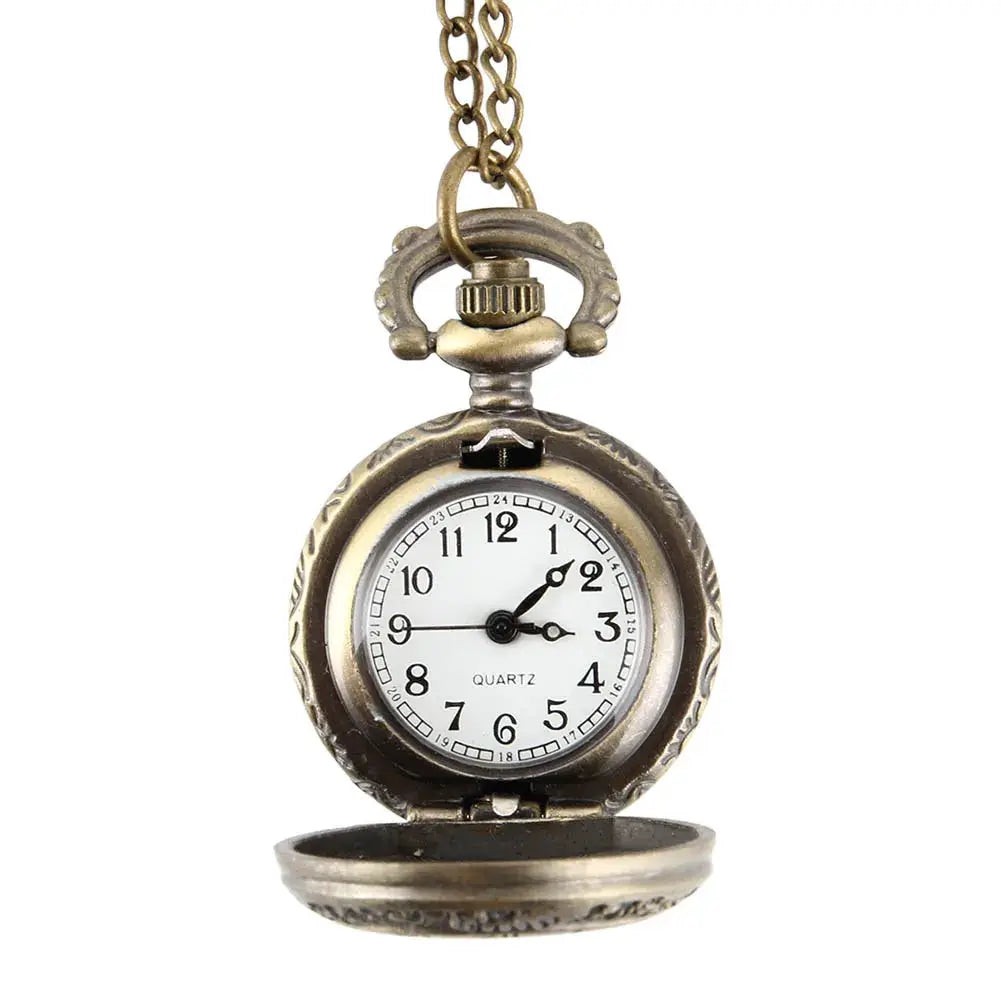 Timeless Charm Vintage Pocket Watch Alloy With Roman Numerals Dual Time Display Unisex Necklace Accessory