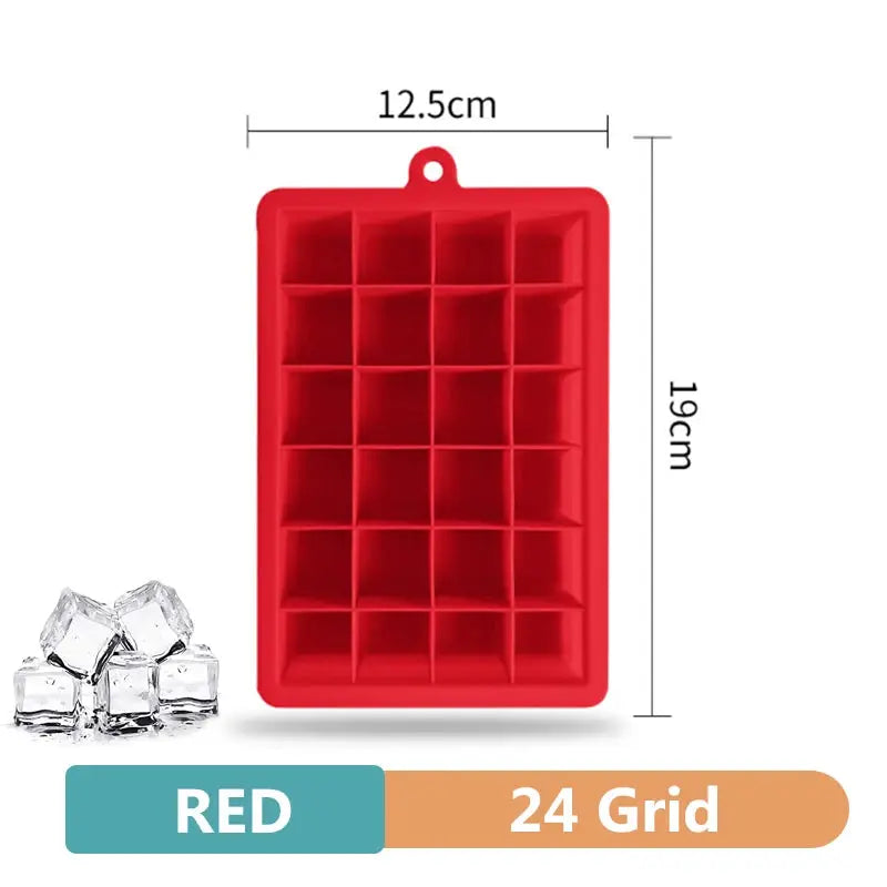 4 6 8 15 Grid Silicone Ice Tray Mold Large Food Grade Ice Cube Tray Square DIY Ice Maker