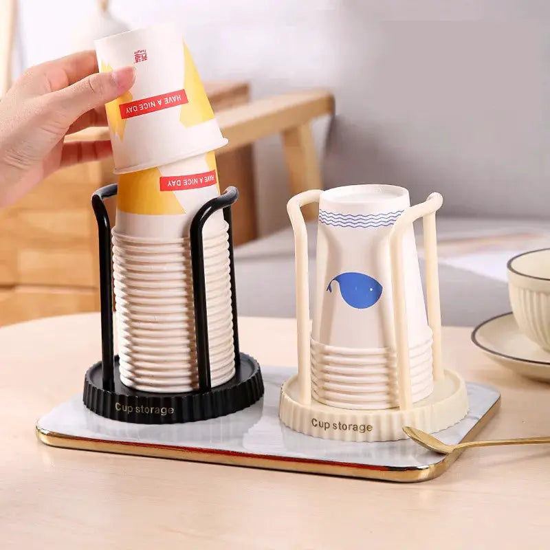 Disposable Paper Cup Holder Desktop Storage Rack For Living Room Dining Room Kitchen Cup Organizer Beverage Station