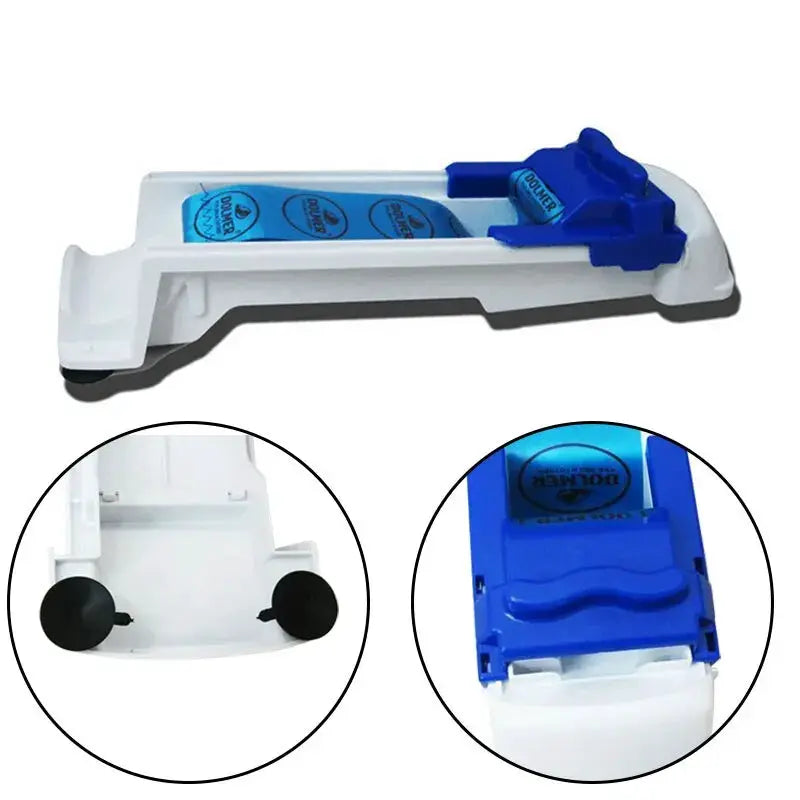 EcoChef White And Blue Vegetable Meat Rolling Machine For Grape Leaves Cabbage Rolls And Stuffed Meat Wrapping