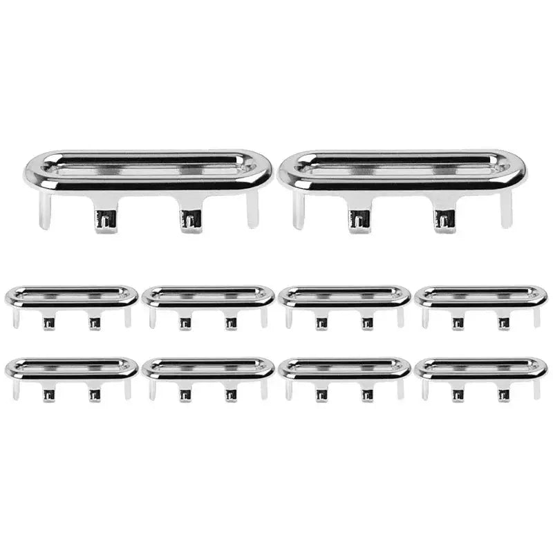 HomeX Round Sink Hole Overflow Cover Durable Plastic Silver Plated Drain Cap For Kitchen And Bathroom