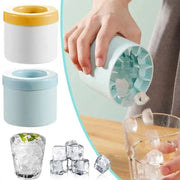 Silicone Round Ice Cube Mold And Ice Bucket Set For DIY Home Barware Refrigerator Ice Maker For Cocktails