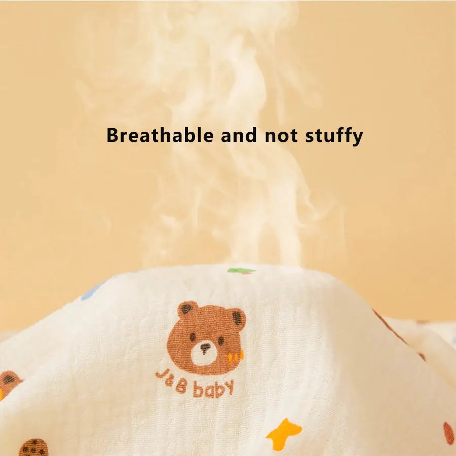 1 Piece Double Layered Baby Swaddle Blanket Soft Breathable With Cute Patterns For All Seasons