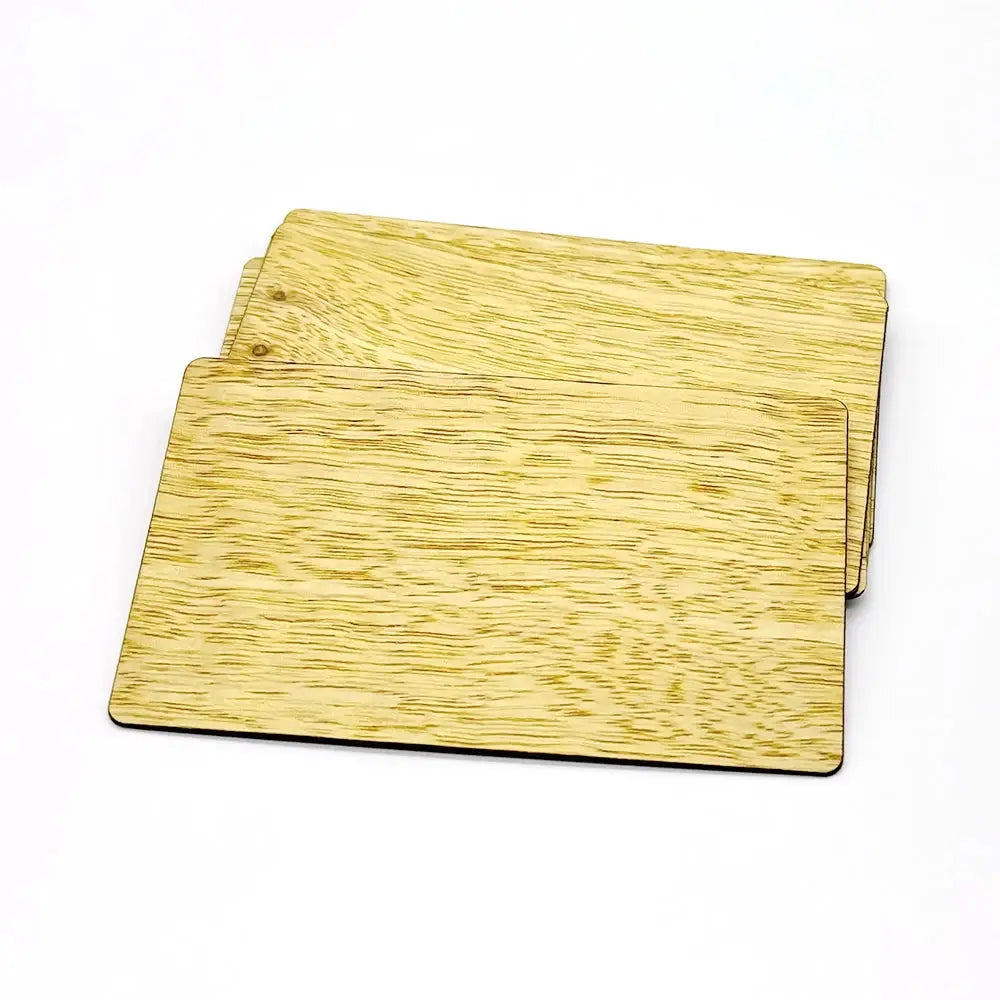 5pcs wooden RFID M1 S50 smart cards with wood grain finish