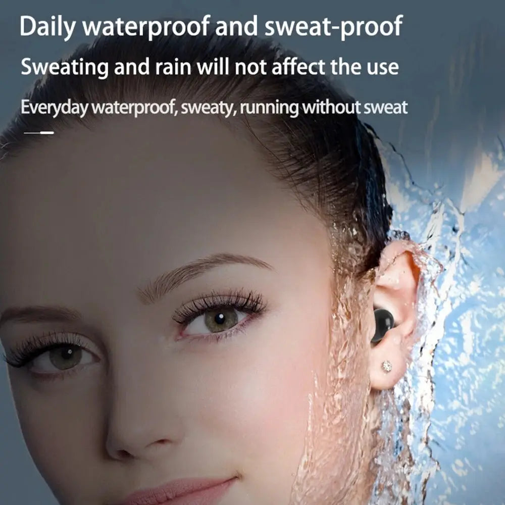 Simples Market SK18 Mini Invisible Bluetooth 5.3 earbuds with microphone, black water-resistant