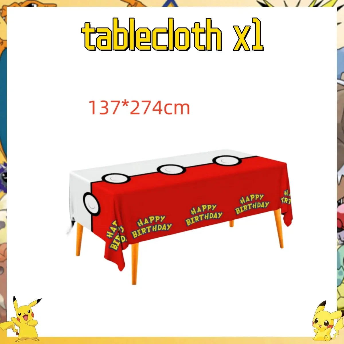 Pokemon Pikachu Birthday Party Decor Set Disposable Tableware Tablecloth Cups Plates Napkins Balloons Baby Shower Kids