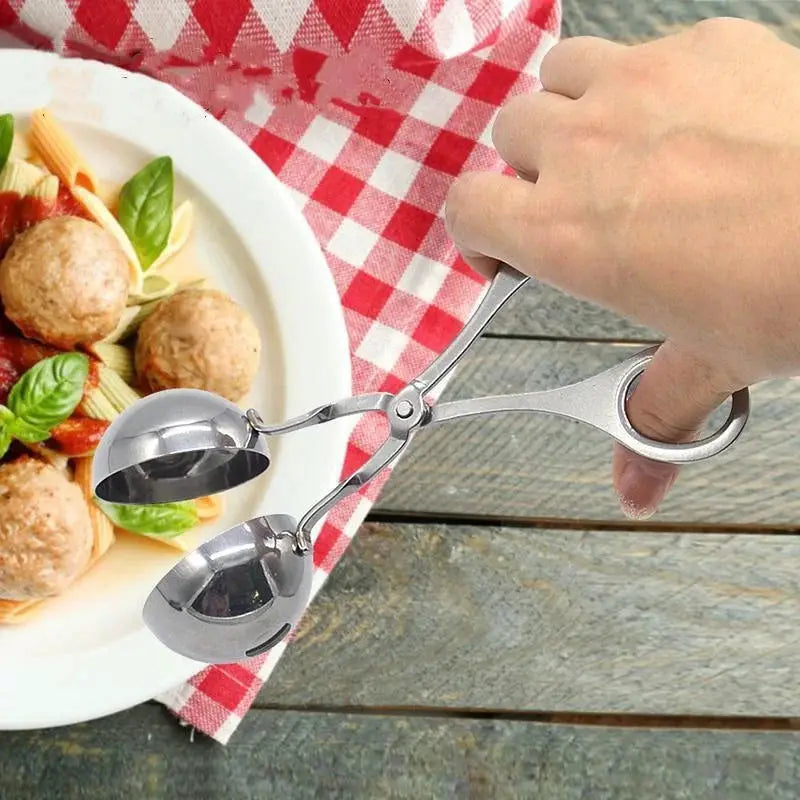 Stainless Steel Meatball Maker Tool With Round Rice Ball Shaper Nonstick Mold Kitchen Gadget