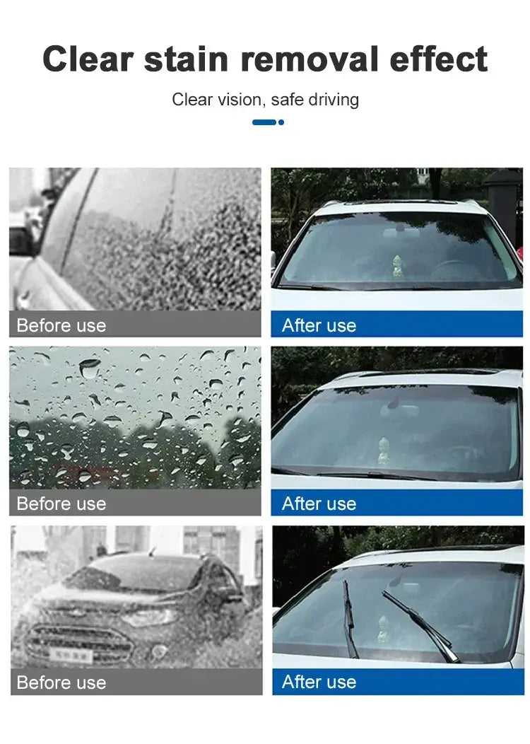Simples Market car windshield washer fluid tablets; effervescent wiper tablets for glass cleaning, before/after