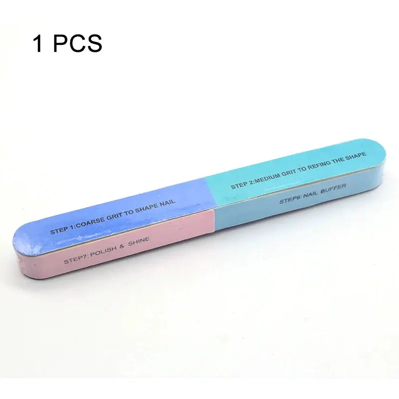 ElegantNail Pink Four Sided Cushioned Nail Buffer For Shaping Smoothing And Polishing Natural And Acrylic Nails