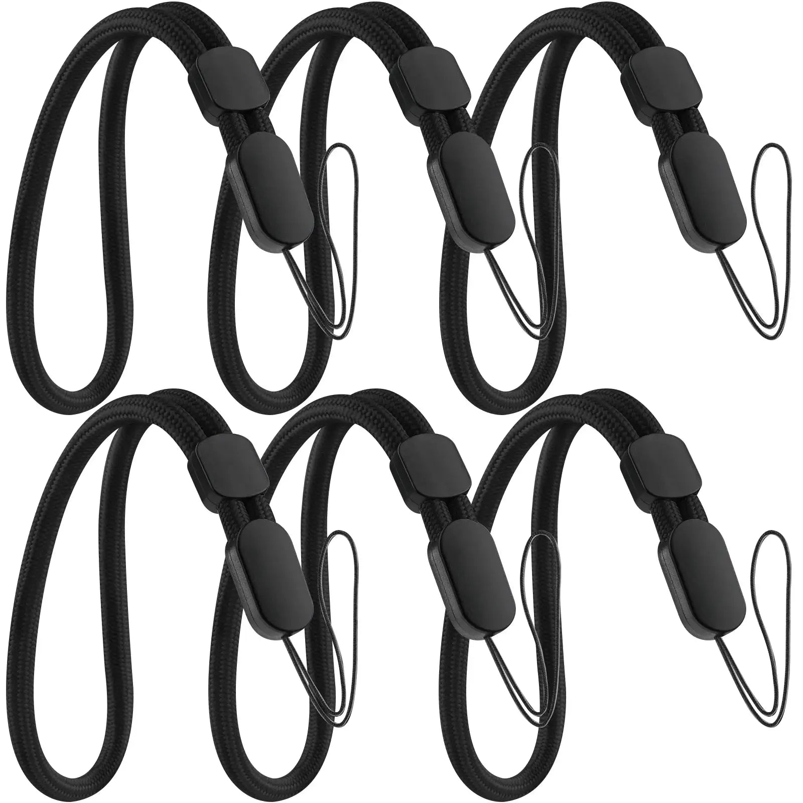 Wrist strap lanyards, 6-pack by Simples Market, black nylon for phones, cameras and GoPro