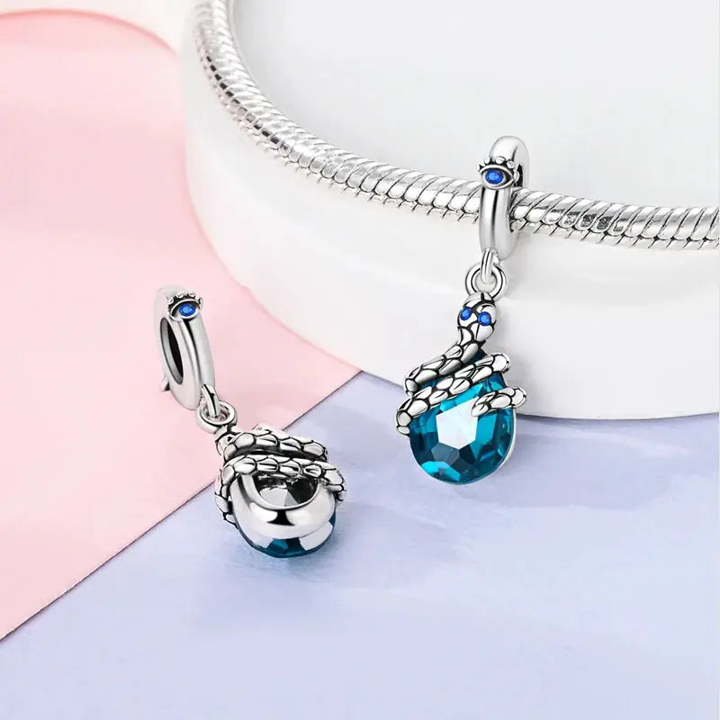 New 925 Sterling Silver Charms Beads Pendants Tree of Life Turtle Gemstone Sunflower for Women Bracelet Jewelry Gift