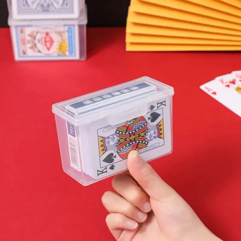 Transparent PP Card Storage Box For Playing Cards Stackable Plastic Card Case For Board Games And Poker