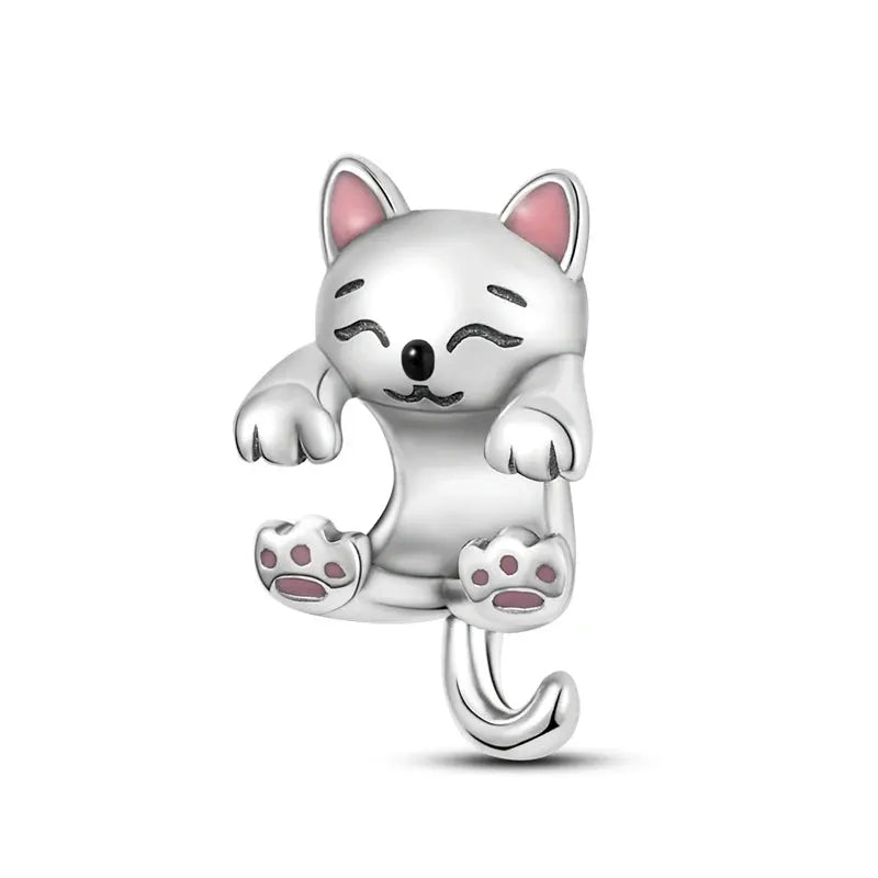 925 Silver Charms Beads for Pandora Style Bracelets Women Animal Charms in Blue Red Green Pink Yellow Gift