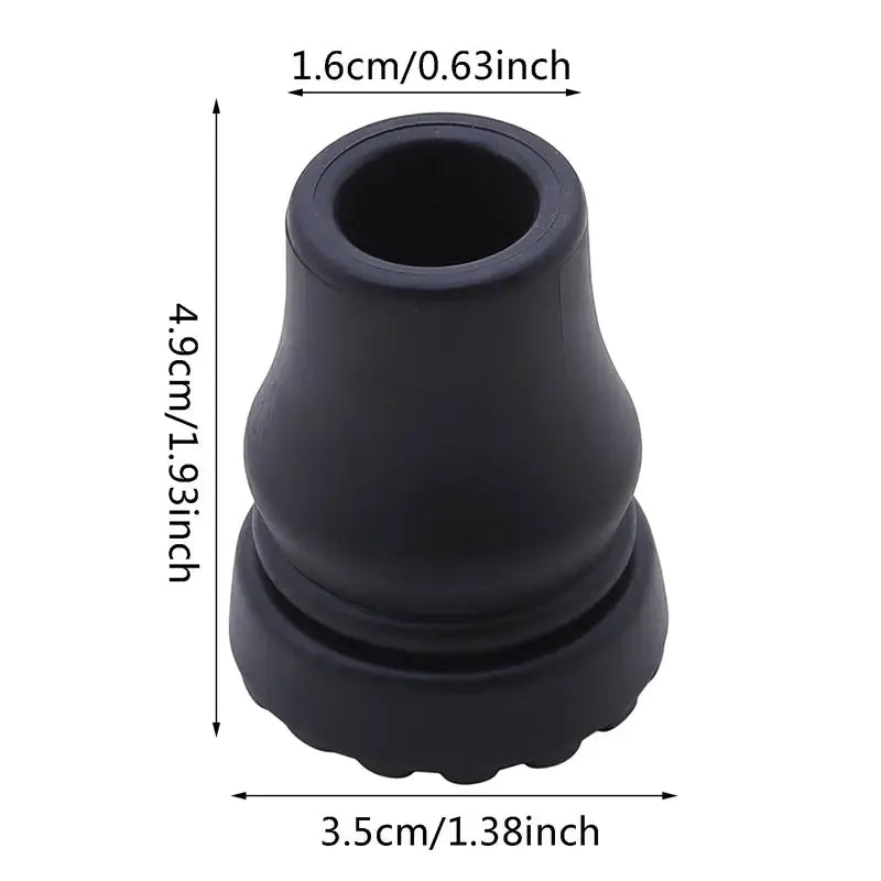 Walking stick bottom pad Simples Market, antiskid black rubber tip for 16–22mm poles