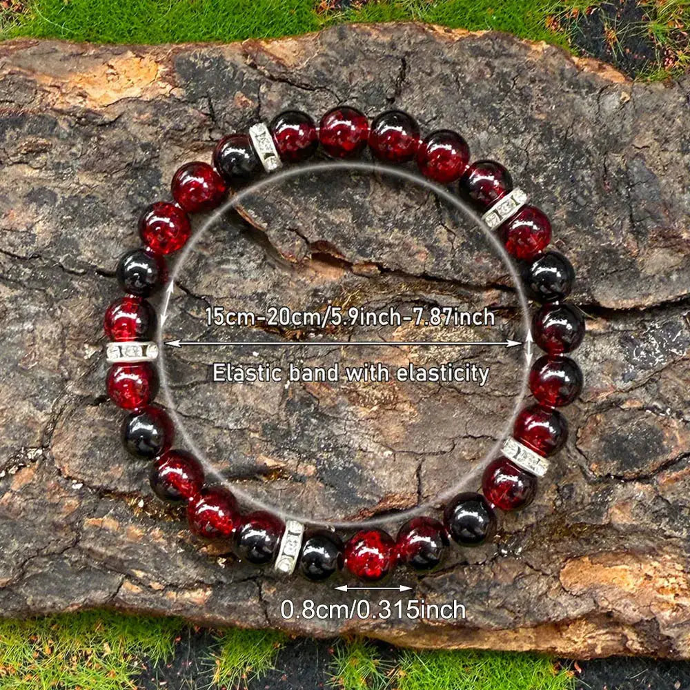 Unisex Anti Anxiety Bohemian Style Glass Bead Bracelet For Stress Relief Calming Mental Balance And Communication