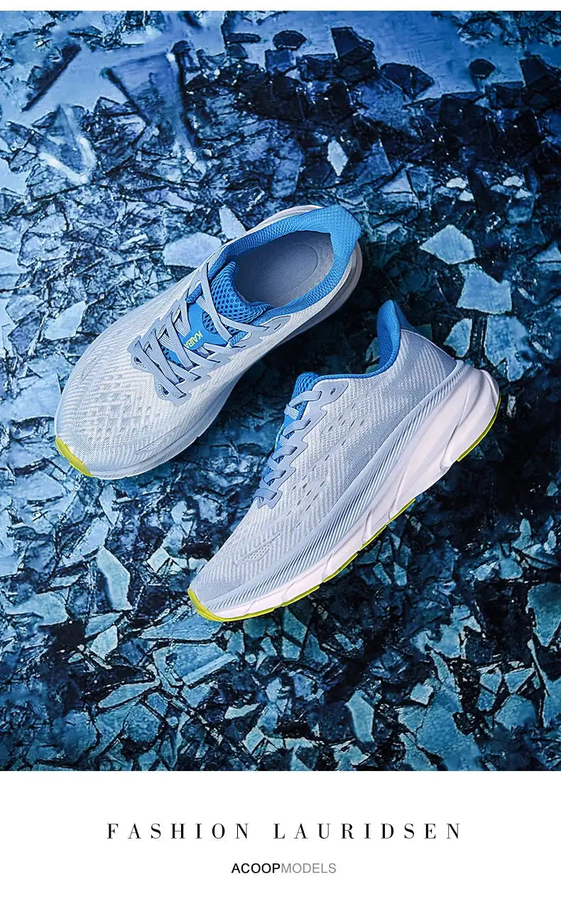 Men's Running Shoes Breathable Mesh Cushioned Non Slip Sneakers