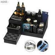 CC55 Cologne Organizer for Men and Dresser, Perfume Stand, Bathroom Countertop Organizer with Drawers