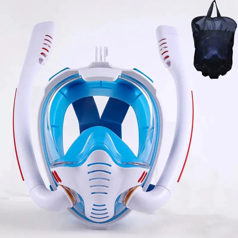 Double Tube Silicone Full Dry Snorkeling Mask For Adults Self Contained Underwater Breathing Goggles