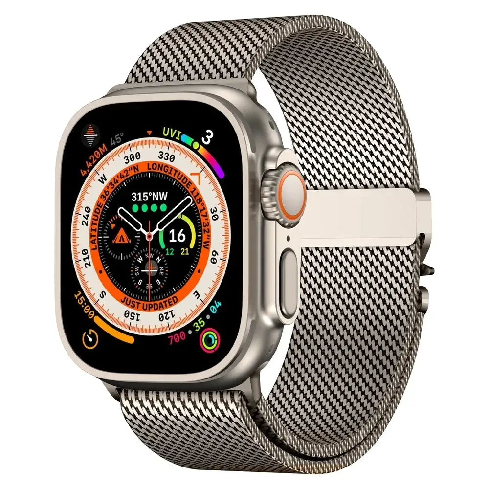Titanium Milanese Loop For Apple watch Ultra 2 49mm 46mm 42mm 41mm 45mm 44mm 38-40mm Series 10 9 8 7 6 5 4 SE Straps Accessories