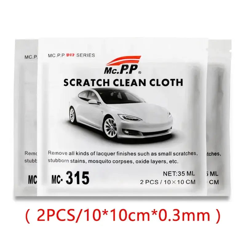Scratch Clean Cloth by MC.P.P, white car scratch repair cloths, 2 pcs of 10x10 cm (0.3mm thick)