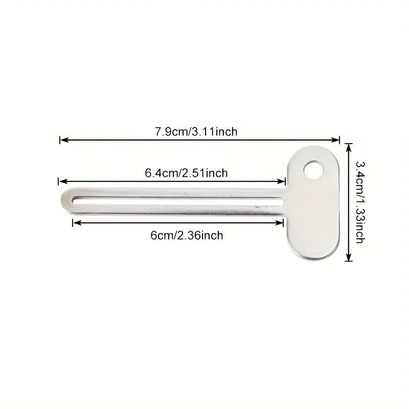 Stainless steel toothpaste squeezer tool by Simples Market; compact bathroom cosmetics dispenser with hanging hole