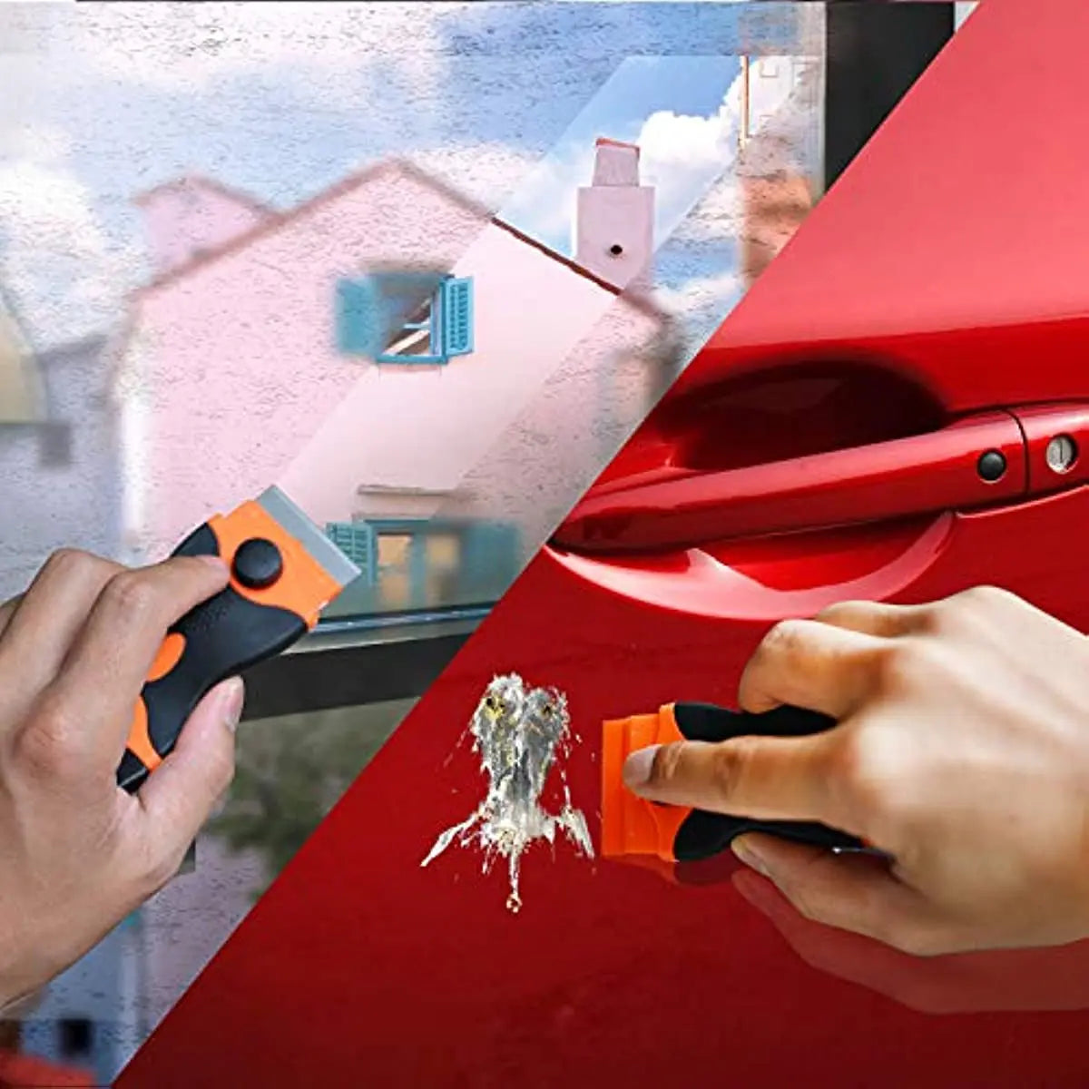 21 Pieces Razor Blade Scraper Double Edge Remover Tool With Blades For Labels Stickers Decals Removal Tint Vinyl