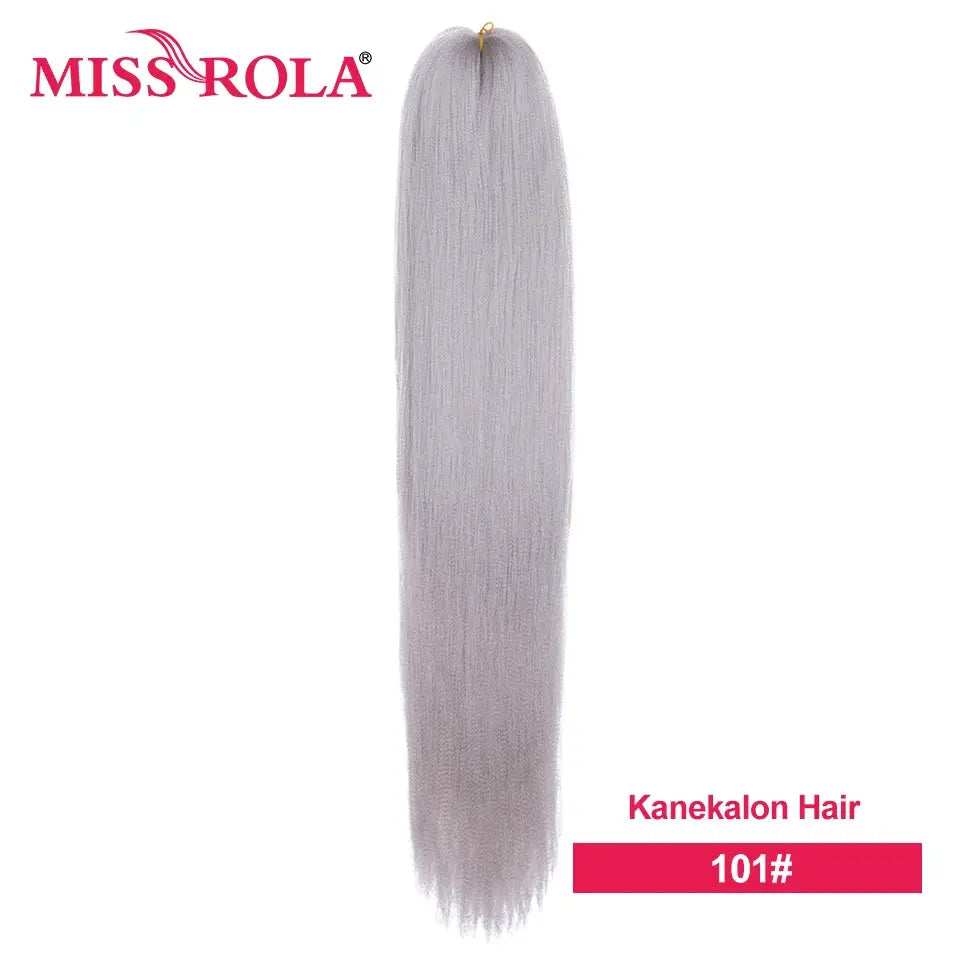 Miss Rola Kanekalon EZ Twist braiding hair bundle, silver grey 101#, synthetic jumbo pre-stretched