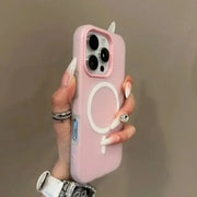 MagSafe Wireless Charge Matte Phone Case for iPhone 11 to 16 Pro Max Plus with Magnetic Bumper