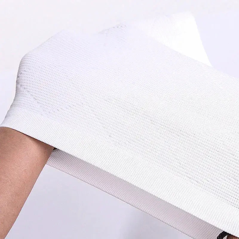 Men's waist cincher shapewear by Simples Market, white knit abdomen compression belt