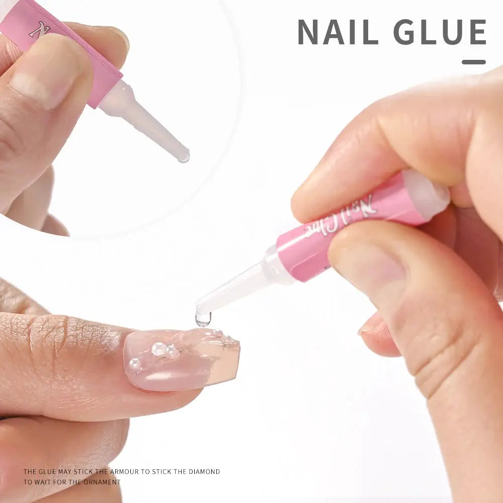 NailForge Super Strong Nail Glue For Acrylic And Press On Nails Quick Drying Long Lasting Bond Water Based Formula