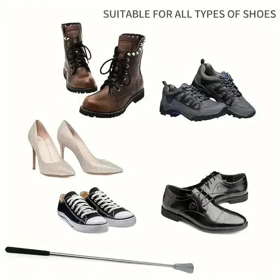 Retractable Stainless Steel Shoe Puller For Elderly Care And Shoe Assistance For Men And Women