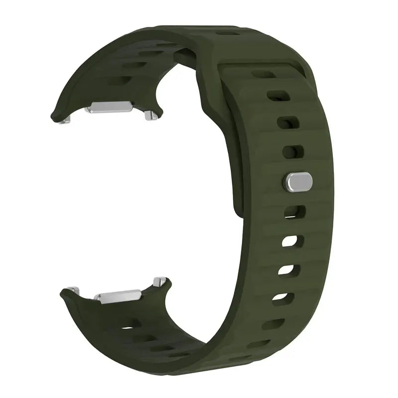 Marine Band silicone watch strap for Samsung Galaxy Watch Ultra 47mm, olive green, Simples Market