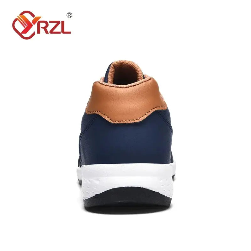 YRZL Mens Spring Autumn Waterproof Walking Sneakers Leather Shoes Non Slip Sports Footwear For Men Casual Tennis