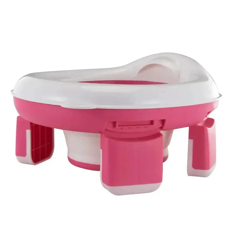 3 In 1 Travel Toilet Seat Foldable Blue Baby Potty Portable Silicone Potty Training Seat With Bags