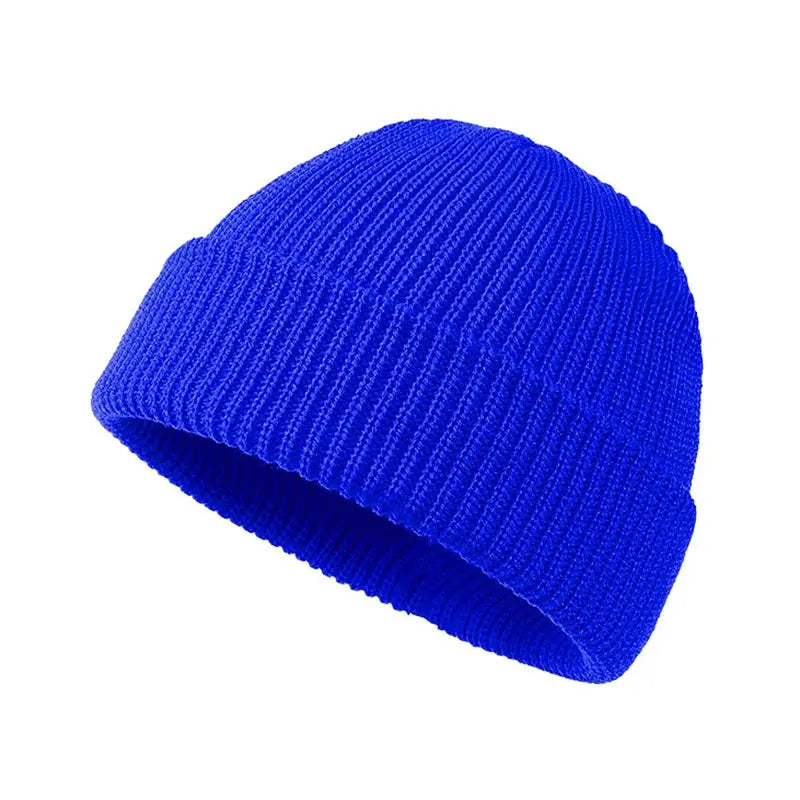 Rimiut Unisex Knitted Beanie Hat Wool Winter Cap Warm Solid Color Fashionable Autumn Men Women