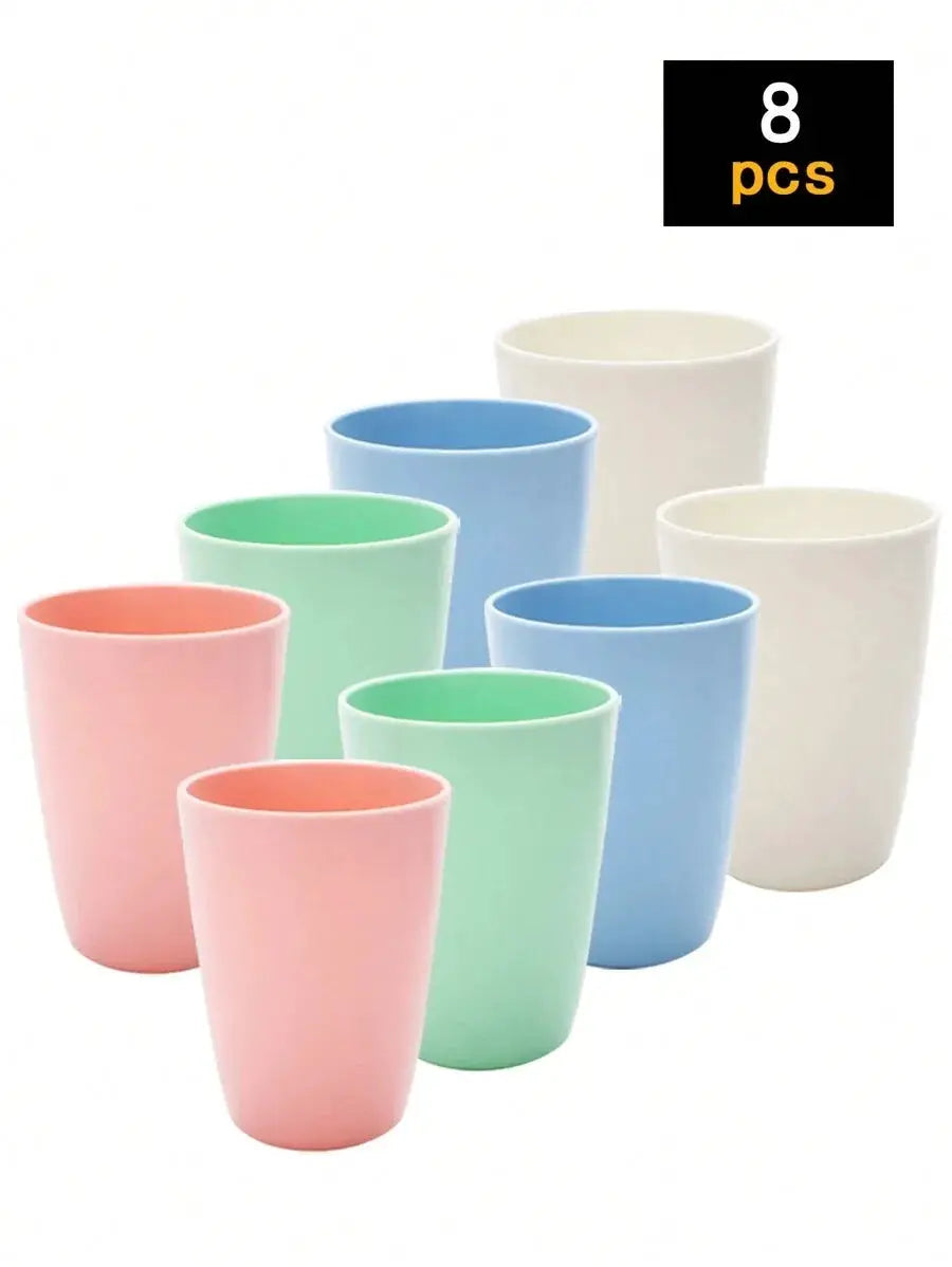 Colorful Reusable Plastic Cups Set 4 or 11 Pieces PP Material Perfect for Camping Picnics Kitchen Use