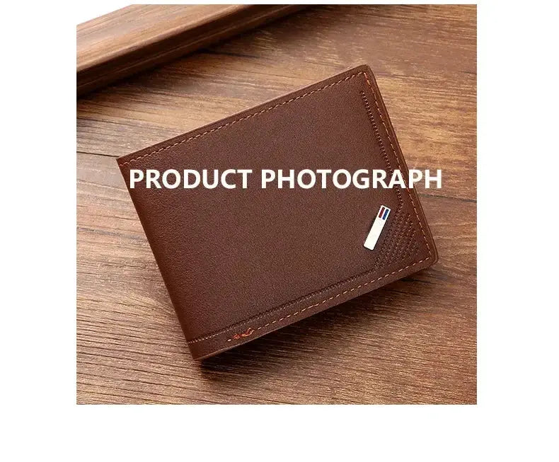 Men's wallet Simples Market brown leather slim short
